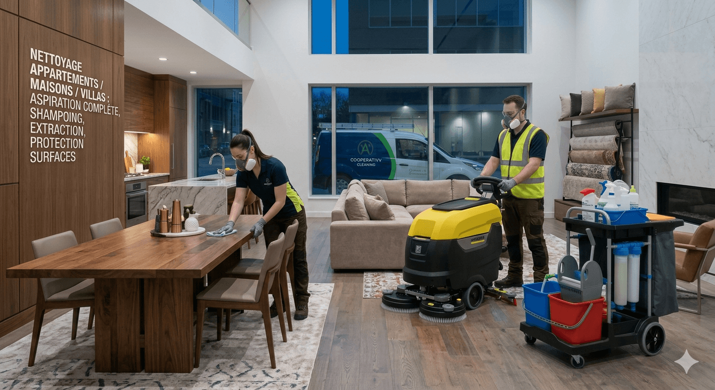 Nettoyage appartements / maisons / villas